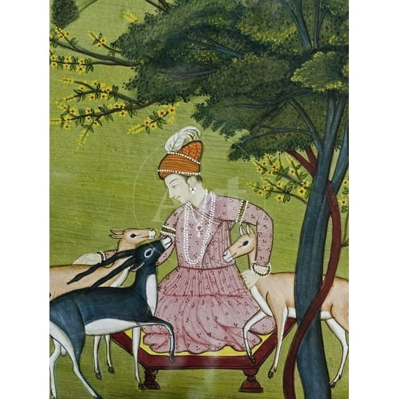 Indian Miniature, Animal Kindness Ahimsa, Figurative Religion Unframed Photographic Print Wall Art by Paul Stewart Sold by ArtCom
