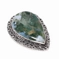 thumbnail image 1 of Indian Moss Agate Handmade 925 Sterling Silver Jewelry Ring Size 6, 1 of 2