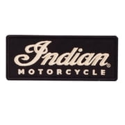 Indian Motorcycle Embroidered Script Logo Patch, Black | 2833232