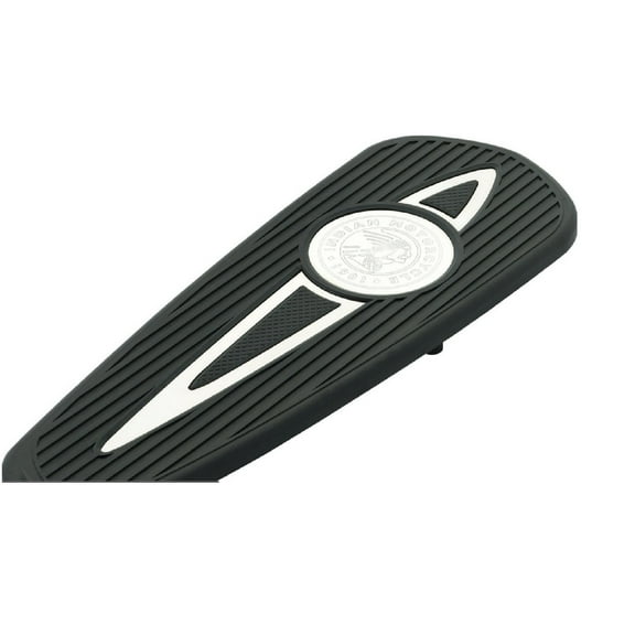 Indian Motorcycle Headdress Rider Floorboard Pads With Polished Inlays, for Specific Pursuit, Challenger, Springfield, Chief, Chieftain, Roadmaster Models and More, Pair, for Floorboards - 2879606-01