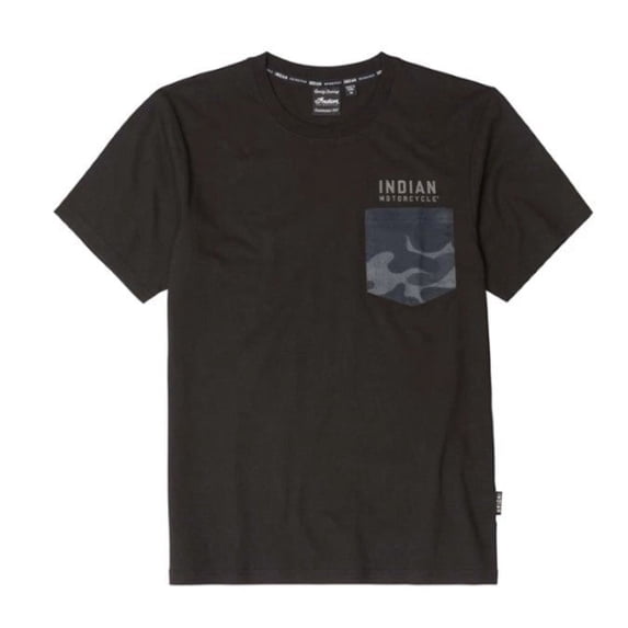 Indian Motorcycle Men's Camo Pocket Tee, Black | 2862888