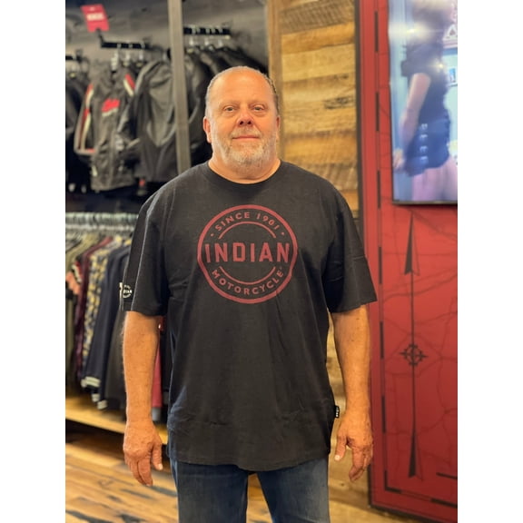Indian Motorcycle Men's Circle Icon Tee, Black | 2864919