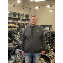 Indian Motorcycle Men's Colorblock Marl Zip Thru, Gray - S - 283341202