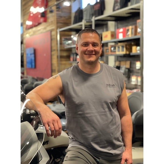 Indian Motorcycle Men's EST Block Logo Tank, Gray | 2864770
