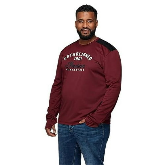 Indian Motorcycle Men's Established Performance Long Sleeve T-Shirt, Port - 2XL - 283340612