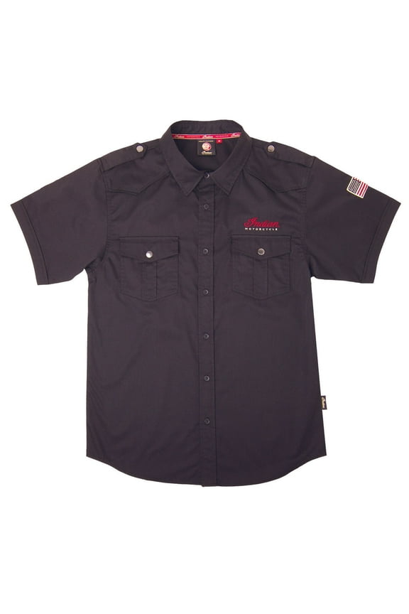 Men's Short-Sleeve Casual Shirt, Black | 2863698