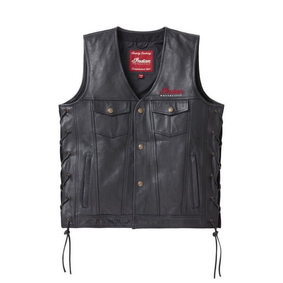 Indian Motorcycle Men's Western Vest, Black | 2862738