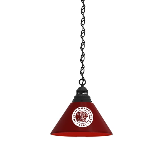 Indian Motorcycle Pendant Light with Black Fixture