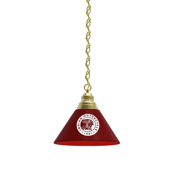 Indian Motorcycle Pendant Light with Brass Fixture
