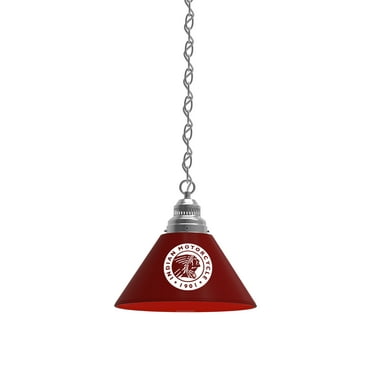 Indian Motorcycle Pendant Light with Chrome FIxture