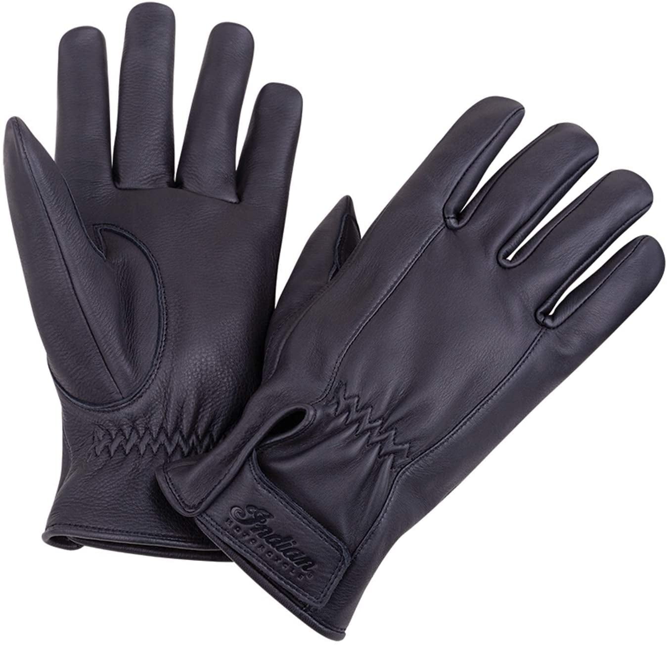 Indian Motorcycle Women's Deerskin Strap Glove, Black | 2860662