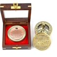 thumbnail image 1 of Indian Nautical Instruments Anniversary Sundial Clock Gift for Him or Her - Unique Gift Ideas for Husband or Wife, Men Wedding Anniversary 50th 40th 25th 20th Year Celebration (Gold Brass Color), 1 of 6
