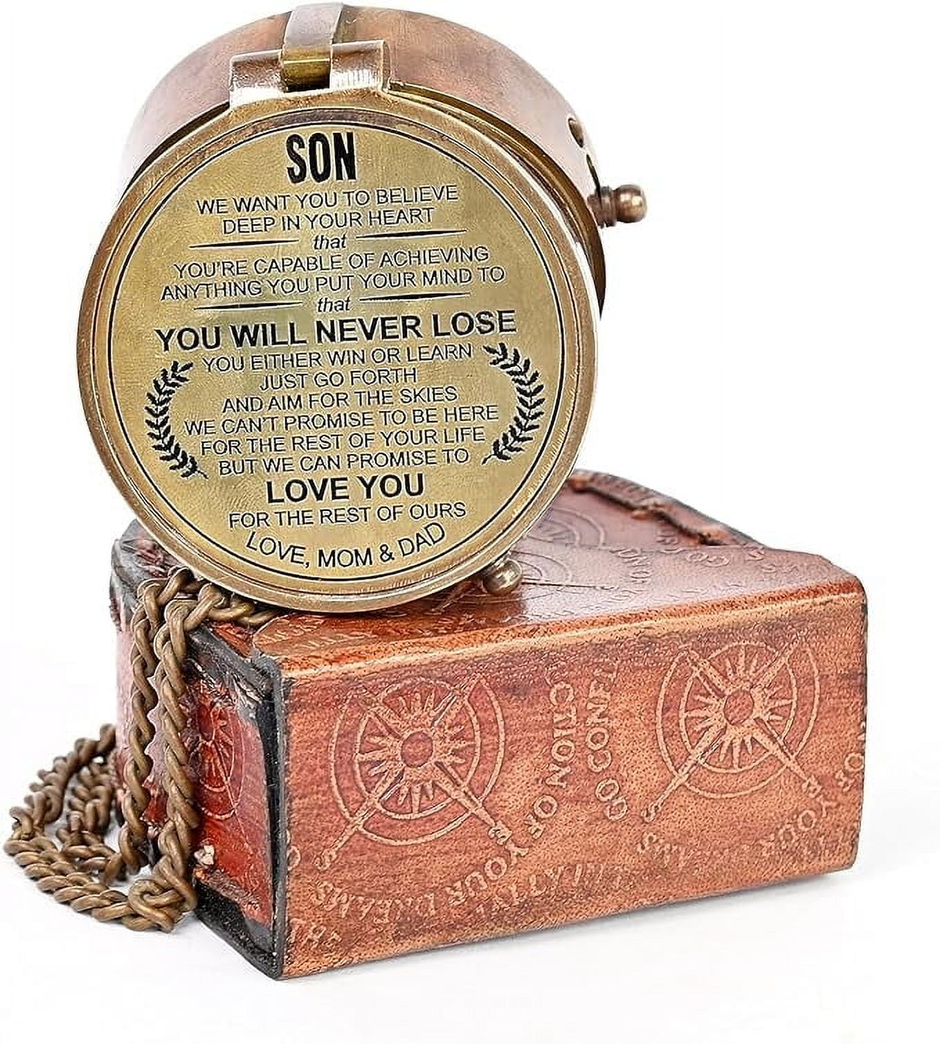 Indian Nautical Instruments Engraved Compass, Customized Brass Compass for Anniversary, Birthday, Graduation Day, Confirmation Gift, Valentine Gift, Parting Gift, Sailor Gift