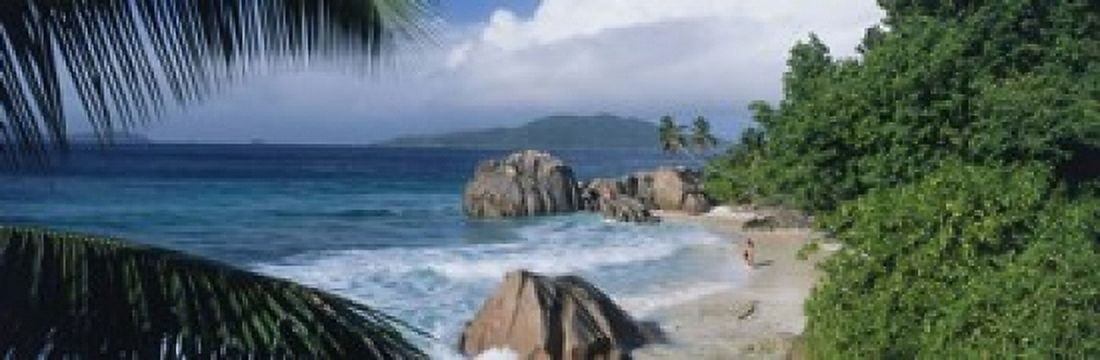 Indian Ocean La Digue Island Seychelles Canvas Art - Panoramic Images (18 x 6)
