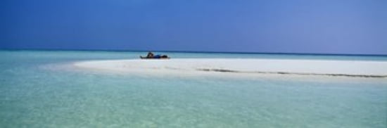 Indian Ocean Maldives Canvas Art - Panoramic Images (36 x 12)
