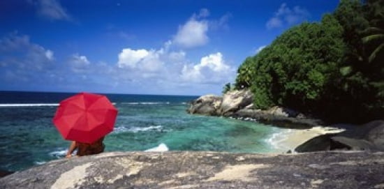 Indian Ocean Moyenne Island Seychelles Canvas Art - Panoramic Images (24 x 12)