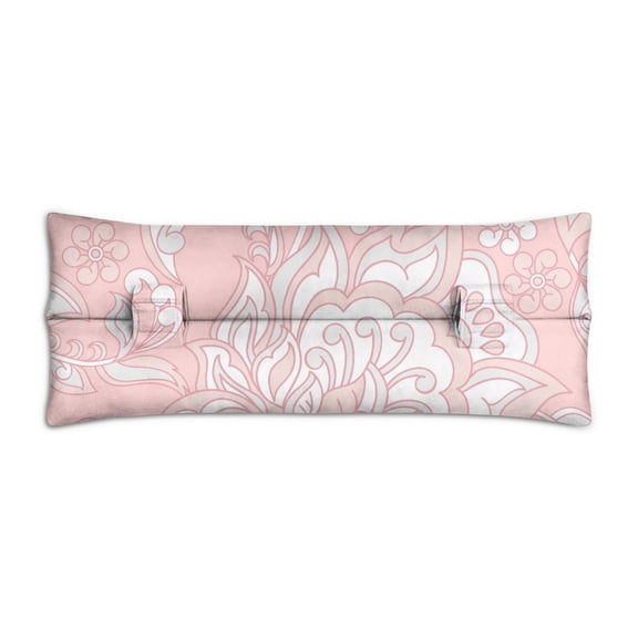 Indian Paisley Tribal Pillow & Seatbelt Cushion - Vibrant Patterns, Adjustable Straps for Chemotherapy Treatment & Abdominal Surgery