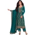 thumbnail image 1 of Indian Pakistani Beautiful Women's Wear Designer Sewn Salwar Kameez Pant Suits ( Green, XXS - 34 ), 1 of 6
