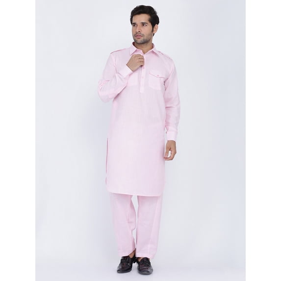 Mens Indian Pakistani Bollywood Designer Cotton Linen Pathani Suit Salwar Sets