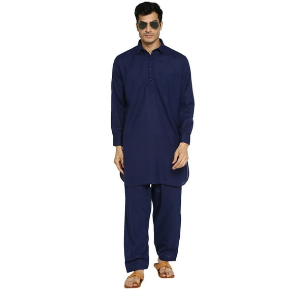 Indian Pakistani Bollywood Dress Cotton Pathani Kurta Salwar Ethnic Wear…