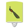 thumbnail image 1 of Indian Peacock Peafowl Green Ceramic Night Light, 1 of 2