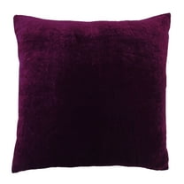 Indian Pillow Case Solid Plum Home Dcor Throw Cushion Velvet Cover - Choose Size