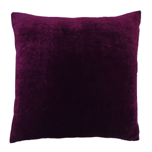 Indian Pillow Case Solid Plum Home Dcor Throw Cushion Velvet Cover - Choose Size