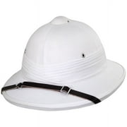 Indian Pith Helmet - Big Head Version - ADJUSTABLE - White