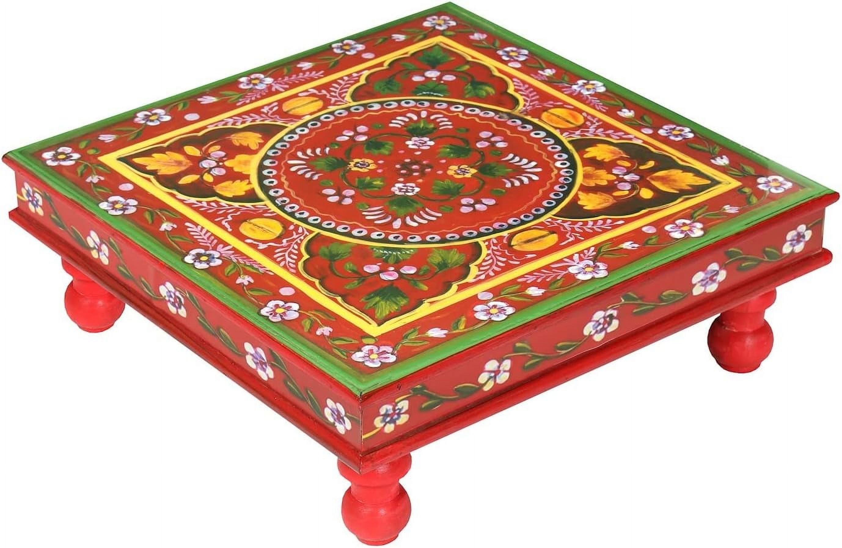 Indian Pooja Table, Chowki Table For Pooja, Stacking Tables Small Altar