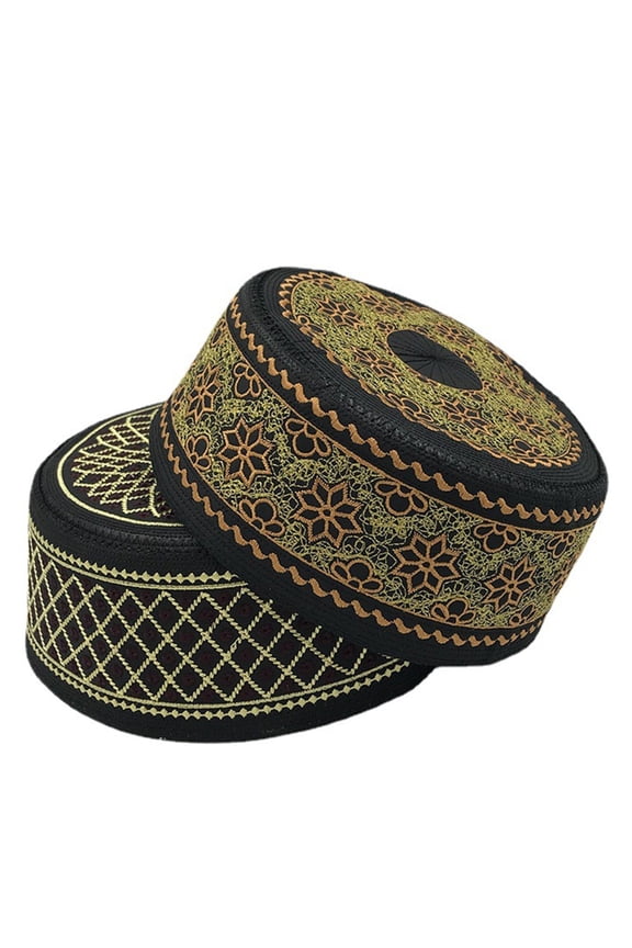Indian Prayer Caps Men Embroidery Islamic Turkish Caps Arabian Turban Round Caps