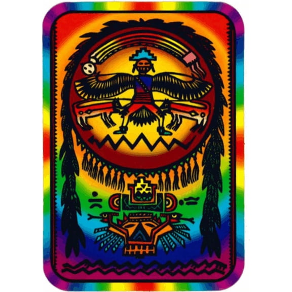 Indian Psychadelic Sticker - 2 1/2" X 3 3/4"