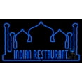 thumbnail image 1 of Indian Restaurant With Taj Mahal Logo LED Neon Sign 13 x 24 - inches, Clear Edge Cut Acrylic Backing, with Dimmer - Bright and Premium built indoor LED Neon Sign for restaurant decor., 1 of 7