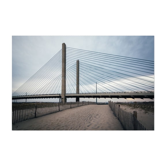 Indian River Bridge, Bethany - Bethany Beach Delaware Photography Bridge Architecture Minimalist Coastal Beach Landscape Modern Art Unframed Wall Art Print 4 x 6 inches
