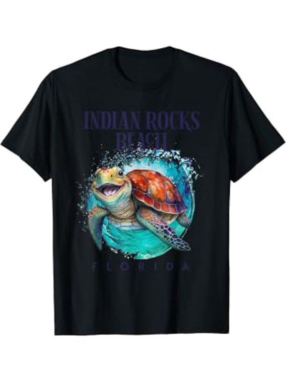 Indian Rocks Beach Florida Happy Sea Turtle T-Shirt