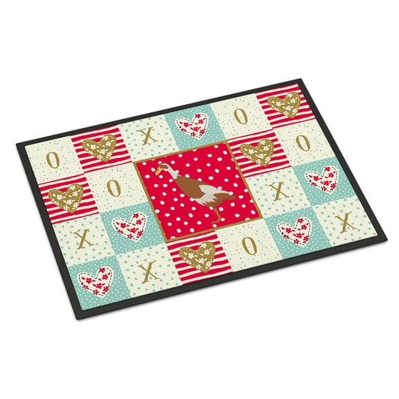 Caroline's Treasures CK5292JMAT Indian Runner Duck Love Door Mat, Indoor Rug or Outdoor Welcome Mat 24x36 Doormat, 36"L