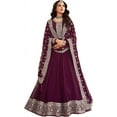 thumbnail image 1 of Indian Salwar Kameez Outfits Pakistani Designer Stitched Anarkali Gown Suits ( Purple, M - 40 ), 1 of 5