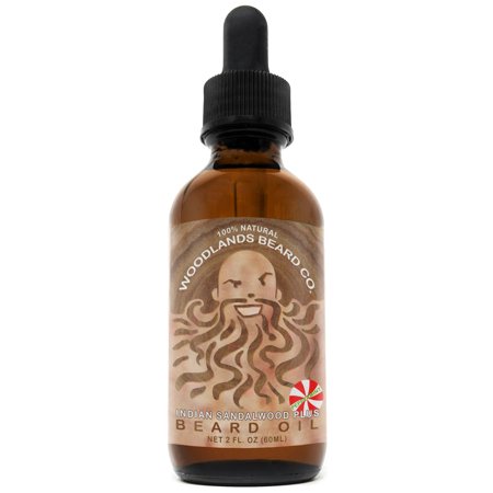 Indian Sandalwood Plus Peppermint Beard Oil with Jojoba and Argan (2 oz.)