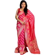 Indian Sarees for Women, Banarasi Art Silk Sari with Unstitched Blouse , Wedding and Wear