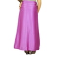thumbnail image 1 of Indian Satin Silk Petticoat Bollywood Solid Inskirt Lining For Sari, 1 of 3