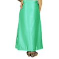thumbnail image 1 of Indian Satin Silk Petticoat Bollywood Solid Inskirt Lining For Sari, 1 of 3
