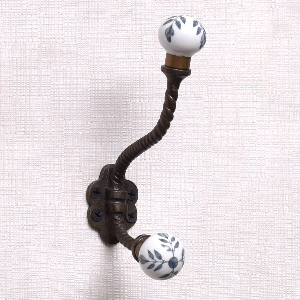 Indian Shelf 1 Piece Coat and Key Hanger Grey Heavy Duty Coat Hooks