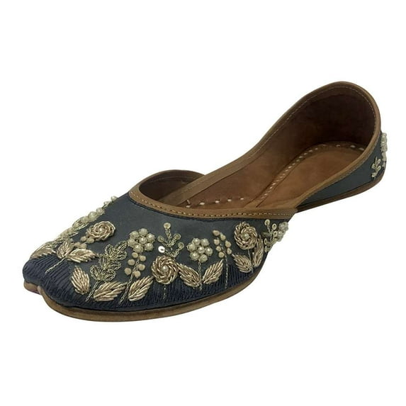 Indian Shoes Punjabi Jutti for Women Indian Shoes Flat Mojari Handmade Sandals US 7/ EURO 37