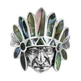 thumbnail image 1 of Indian Style Abalone Inlay .925 Silver Ring-10, 1 of 6