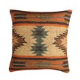 thumbnail image 1 of Indian Style Kilim Pillow Cover Wool Jute Square Cushion Case Decorative Pillow Cover For Home Bedroom Décor (18 inch), 1 of 1