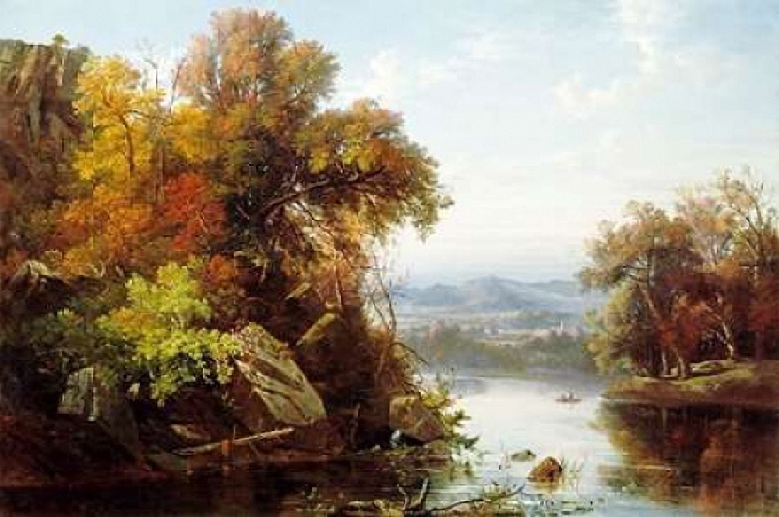 Indian Summer Canvas Art - Francois Regis Gignoux (12 x 18)
