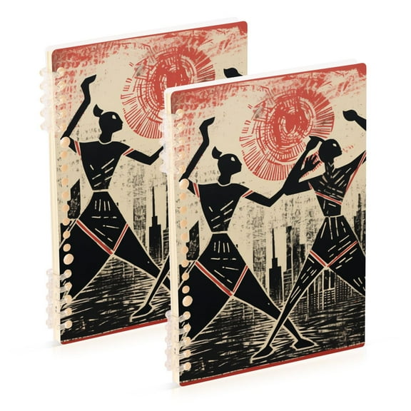 Indian Sun Houses Ring Binder Notebook Journey Note Diary College Ruled Spiral Notebook Study Loose Leaf Paper A5 60 Pages