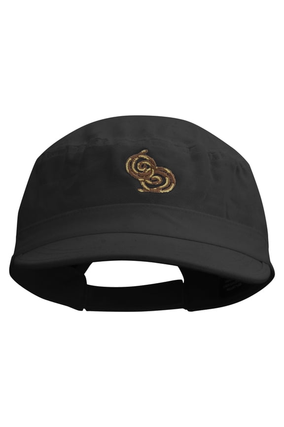 Indian Sweets Embroidered Enzyme Regular Solid Army Cap - Black OSFM
