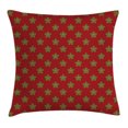 thumbnail image 1 of Indian Throw Pillow Cushion Cover, Mandala Ethnic Flowers with Circles Rounds on Burgundy Backdrop Artwork, Decorative Square Accent Pillow Case, 16 X 16 Inches, Brown and Turquoise, by Ambesonne, 1 of 1