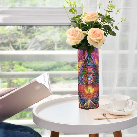 Indian Totem Colorful Vases for Flowers Modern Decorative Vase Home Decor for Bedroom Kitchen Living Room Centerpieces