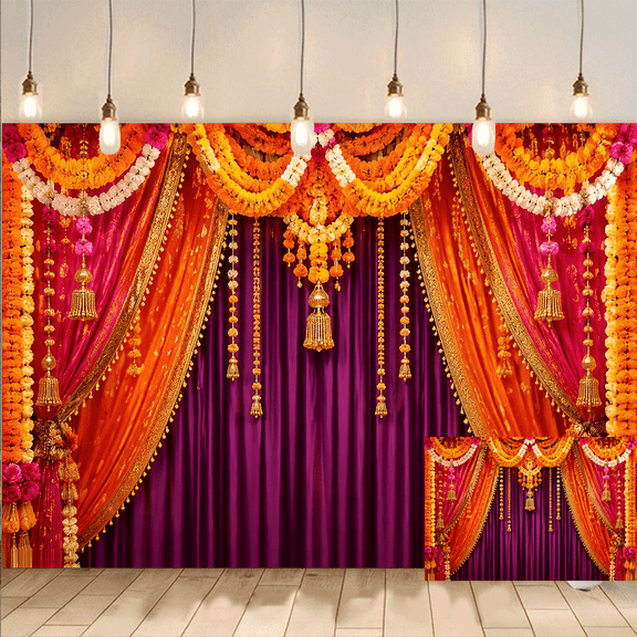 Indian Traditional Festival Photography Backdrop Party Banner